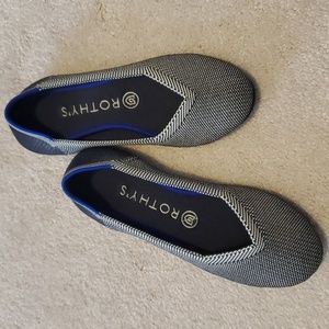 Rothys black and white flats